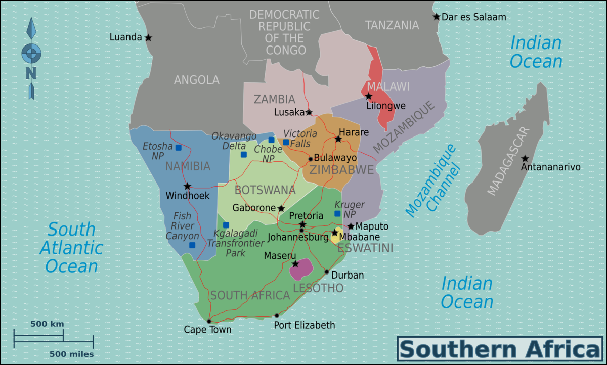 Southern Africa Map