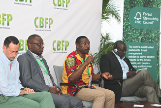  Esteban Toja, FSC Congo Basin Certification Advisor; and William Lawyer, Policy and Standards Manager, Belmond Tchoumba, Central Africa Forest Programme Coordinator at the World Wide Fund for Nature and Harrison Kojwang, FSC Africa Regional Director