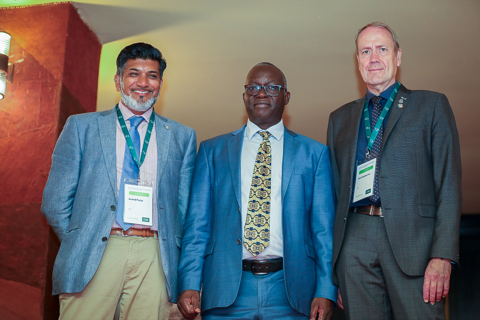 From lest to right: Anand Punja - Chief Engagement and Partnerships Officer, FSC, Sam Mwandha, Director - UWA and  Kim Carstensen, Director General, FSC