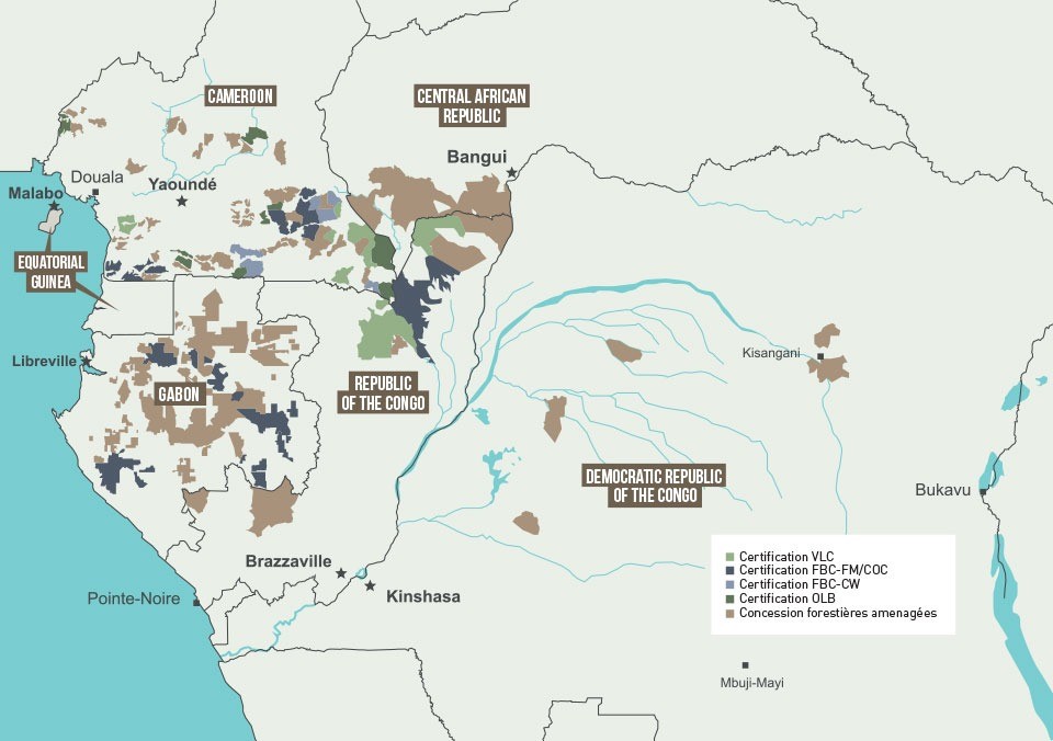 Congo Basin map