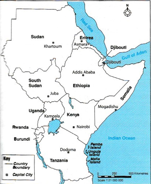 Eastern Africa Map