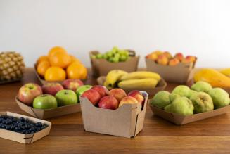 Fluted board trays