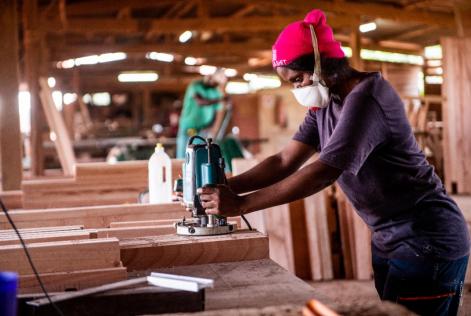 African woman worker