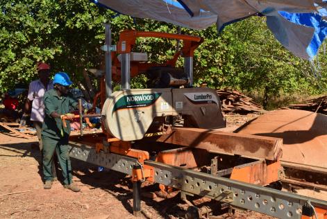 Likawage village mobile saw mill