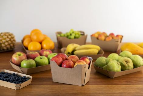 Fluted board trays