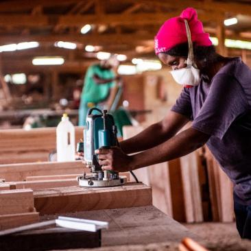 African woman worker